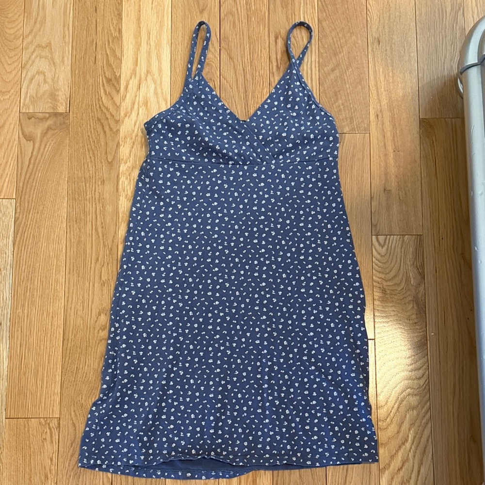 Brandy Melville Blue and White Mini Dress